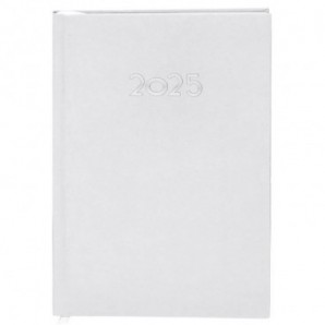 Agenda A5 Canek 2025 personalizada en PU Blanco