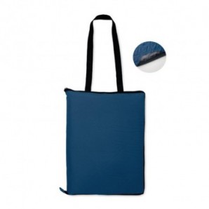 Manta picnic plegable con asa Azul