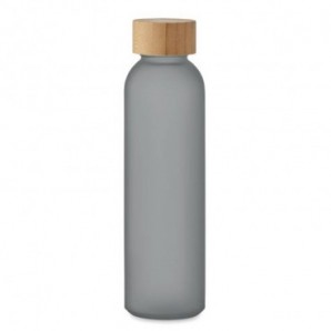 Botella vidrio esmerilado 500 ml Gris transparente