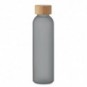 Botella vidrio esmerilado 500 ml Gris transparente