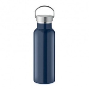 Botella doble pared 500 ml acero inox. reciclado Azul marino