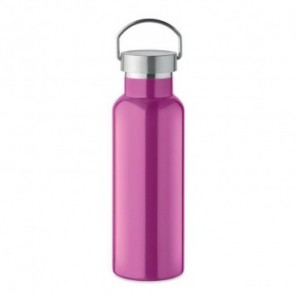 Botella doble pared 500 ml acero inox. reciclado Fucsia