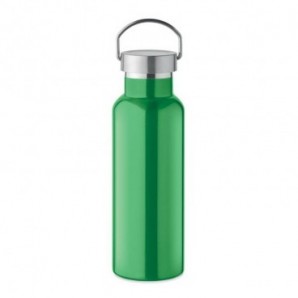 Botella doble pared 500 ml acero inox. reciclado Verde