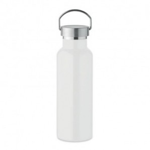 Botella doble pared 500 ml acero inox. reciclado Blanco