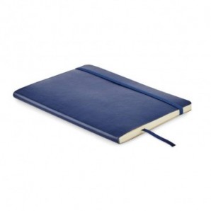 Libreta A5 tacto suave PU reciclado Azul