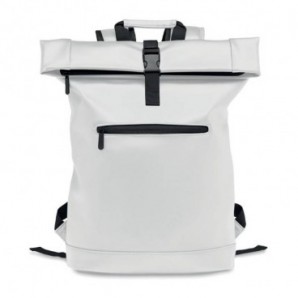 Mochila portátil PU suave 15 rolltop Blanco