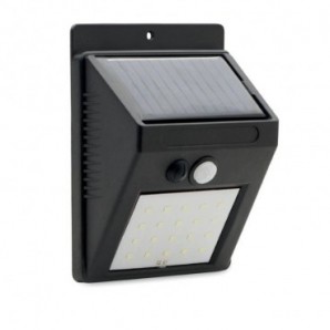 Luz LED solar con sensores Negro