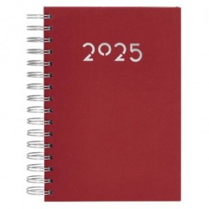 Agenda A5 Witrex 2025 con anillas personalizada Rojo