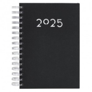 Agenda A5 Witrex 2025 con anillas personalizada Negro