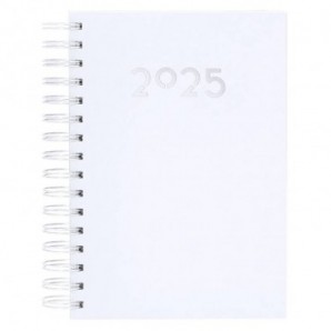 Agenda A5 Witrex 2025 con anillas personalizada Blanco