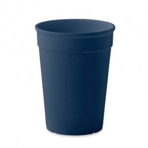 Vaso de PP reciclado 250 ml Azul marino