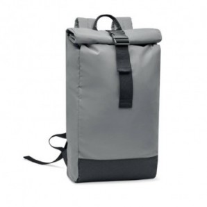 Mochila Rolltop reflectante Plateado mate