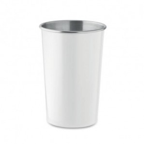 Taza acero inox. reciclado 350 ml Blanco