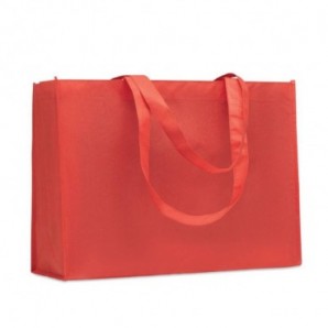 Bolsa non woven RPET con fuelle 80 gr Rojo