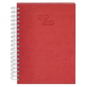 Agenda Wayrux 2025 19X25 cm. personalizada Rojo