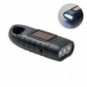 Linterna solar dinamo con 3 led Negro