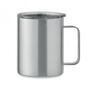 Taza de doble pared 300 ml Plateado mate