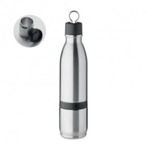 Botella doble pared 700 ml acero inox reciclado Blanco