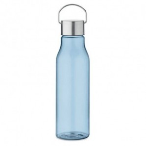 Botella RPET y tapa PP 600 ml Azul claro transparente