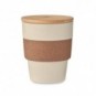 Vaso de PP reciclado y corcho 300 ml Beige