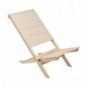 Silla de playa plegable baja Beige