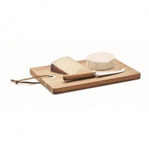 Set tabla quesos de acacia con cuchillo