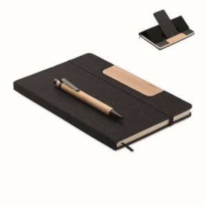 Juego de libretas RPET A5 en bambú