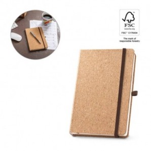 Libreta de corcho A5 con páginas lisas en material certificado FSC™
