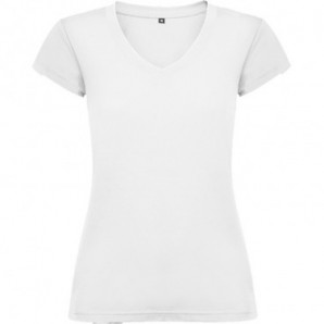 Camiseta Victoria cuello de pico blanca