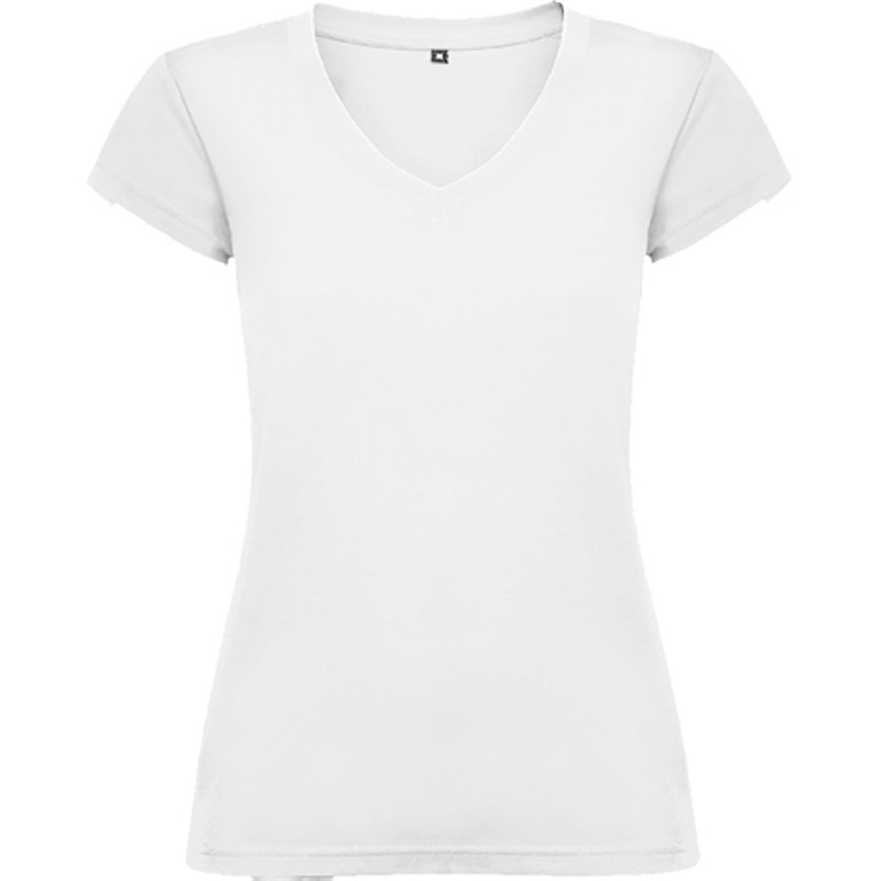 Camiseta Victoria cuello de pico blanca