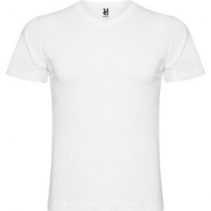 Camiseta Samoyedo 155 manga corta pico blanca