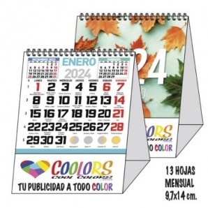Calendario Mini 2024 espiral mensual 13 hojas