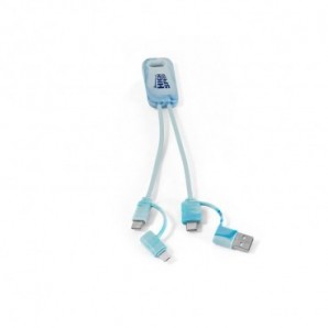 Cable USB 6 en 1 ultrarrápido en PET reciclado