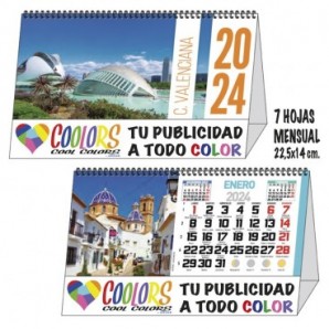 Calendario 2024 espiral mensual 7h C.Valenciana