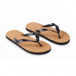 Chanclas de playa de corcho talla L