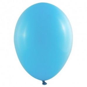 Pack globos 25 cm + varillas + inflador eléctrico Azul celeste