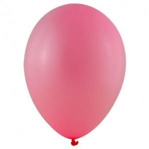 Pack globos 25 cm + varillas + inflador eléctrico Rosa