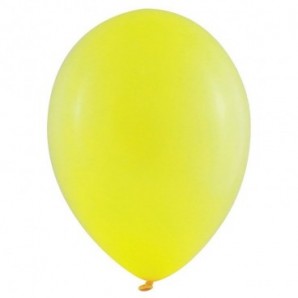 Pack globos de 25 cm + inflador manual Amarillo limón