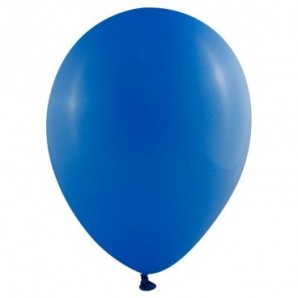 Pack globos de 25 cm + inflador manual Azul