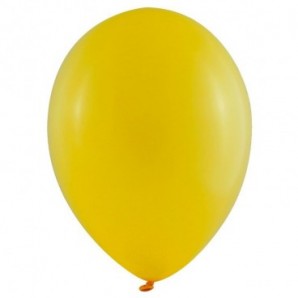 Pack globos de 25 cm + inflador manual Amarillo