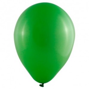 Pack globos de 25 cm + inflador manual Verde