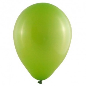 Pack globos de 25 cm + inflador manual Verde pistacho
