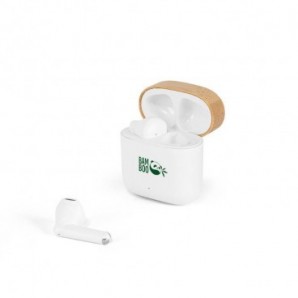 Auriculares inalámbricos en ABS reciclado y bambú