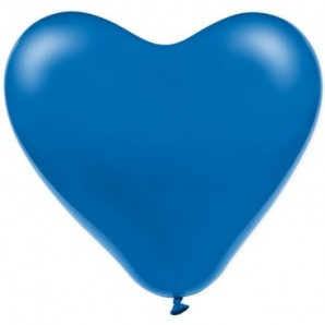 Globos de látex personalizados forma de corazón Azul