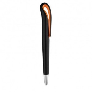 Bolígrafo de plástico cisne negro Naranja