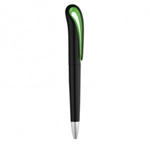 Bolígrafo de plástico cisne negro Verde lima