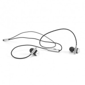 Auriculares metal y plástico con micrófono