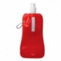 Botella de agua plegable con mosquetón Rojo transparente