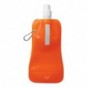 Botella de agua plegable con mosquetón Naranja transparente