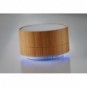 Altavoz bluetooth redondo con bambú luz inferior - vista 2